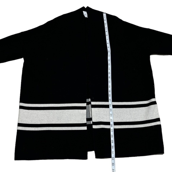 Anthropologie NVLT Open Front Cardigan Black
White Stripe Size M - Picture 8 of 8